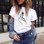 Women's t-shirt Harajuku love t shirt women feminina ladies