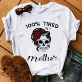Women's T-shirt Harajuku Skull Deer Camouflage Burlap Turban