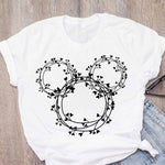Women's T-shirt cartoon leopard bow T-shirt short sleeve