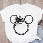 Women's T-shirt cartoon leopard bow T-shirt short sleeve