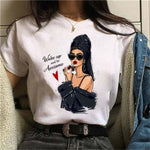 Hot Sales Printed Female Tshirt Women Fashion Graphic