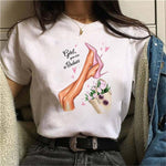 Hot Sales Printed Female Tshirt Women Fashion Graphic