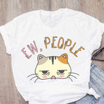Women Cat Mother Flower Floral Pet Short Sleeve Fashion Print
