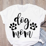 Women Cat Mother Flower Floral Pet Short Sleeve Fashion Print