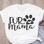 Women Cat Mother Flower Floral Pet Short Sleeve Fashion Print