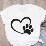 Women Cat Mother Flower Floral Pet Short Sleeve Fashion Print