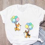 Women Cat Mother Flower Floral Pet Short Sleeve Fashion Print