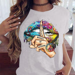 2020 Lips Watercolor Graphic T Shirt lip Women Tops Shirt Base