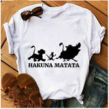 Women's T-shirt Cartoon Print T-shirt Ladies Summer Fashion Tee