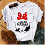 Women's T-shirt Cartoon Print T-shirt Ladies Summer Fashion Tee