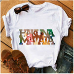 Women's T-shirt Cartoon Print T-shirt Ladies Summer Fashion Tee