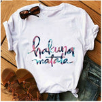Women's T-shirt Cartoon Print T-shirt Ladies Summer Fashion Tee