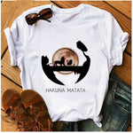 Women's T-shirt Cartoon Print T-shirt Ladies Summer Fashion Tee