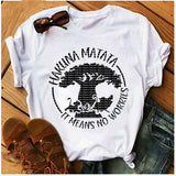 Women's T-shirt Cartoon Print T-shirt Ladies Summer Fashion Tee