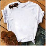 Women's T-shirt Cartoon Print T-shirt Ladies Summer Fashion Tee