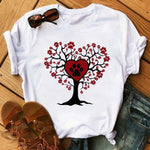 Maycaur Fashion Women Dogs Paws T Shirt Peace Love Dogs Funny