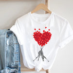 Women Printing Butterfly 90s Sweet Love Kawaii Valentine's