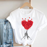 Women Printing Butterfly 90s Sweet Love Kawaii Valentine's