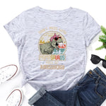 Summer Cotton Women T Shirt  5XL Plus Size Dinosaur