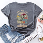 Summer Cotton Women T Shirt  5XL Plus Size Dinosaur