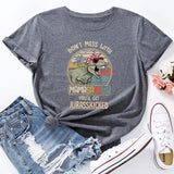 Summer Cotton Women T Shirt  5XL Plus Size Dinosaur
