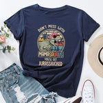 Summer Cotton Women T Shirt  5XL Plus Size Dinosaur