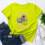 Summer Cotton Women T Shirt  5XL Plus Size Dinosaur