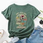 Summer Cotton Women T Shirt  5XL Plus Size Dinosaur