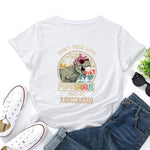 Summer Cotton Women T Shirt  5XL Plus Size Dinosaur
