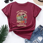 Summer Cotton Women T Shirt  5XL Plus Size Dinosaur