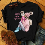 Girl Mom T shirt Women Mother's Love Print Black T-shirt Harajuku Mama TShirt Tops tee shirt Femme