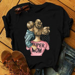 Girl Mom T shirt Women Mother's Love Print Black T-shirt Harajuku Mama TShirt Tops tee shirt Femme