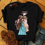 Girl Mom T shirt Women Mother's Love Print Black T-shirt Harajuku Mama TShirt Tops tee shirt Femme