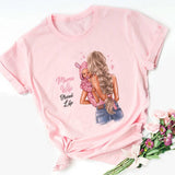 Girl Mom T shirt Women Mother's Love Print Black T-shirt Harajuku Mama TShirt Tops tee shirt Femme