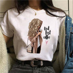 Hot Sales Printed Female Tshirt Women Fashion Graphic