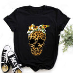 Summer Hot Sale Sexy Leopard Print Lip Print Black
