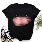Summer Hot Sale Sexy Leopard Print Lip Print Black
