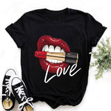 Summer Hot Sale Sexy Leopard Print Lip Print Black