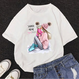 Girl Mom T shirt Women Mother's Love Print Black T-shirt Harajuku Mama TShirt Tops tee shirt Femme