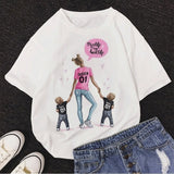 Girl Mom T shirt Women Mother's Love Print Black T-shirt Harajuku Mama TShirt Tops tee shirt Femme