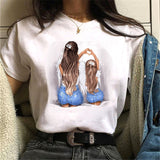 Girl Mom T shirt Women Mother's Love Print Black T-shirt Harajuku Mama TShirt Tops tee shirt Femme