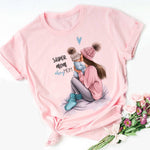 Girl Mom T shirt Women Mother's Love Print Black T-shirt Harajuku Mama TShirt Tops tee shirt Femme