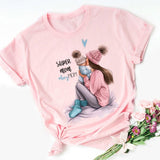 Girl Mom T shirt Women Mother's Love Print Black T-shirt Harajuku Mama TShirt Tops tee shirt Femme