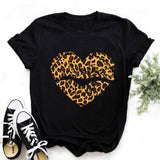 Women Tops O-neck Sexy Black Tees Kiss Lip