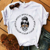 Women's T-shirt Harajuku Skull Deer Camouflage Burlap Turban