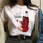 Hot Sales Printed Female Tshirt Women Fashion Graphic