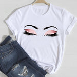 T-shirts Women Lip Leopard Love Fashion 90s Trend 2021 Spring