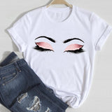 T-shirts Women Lip Leopard Love Fashion 90s Trend 2021 Spring