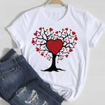 T-shirts Women Lip Leopard Love Fashion 90s Trend 2021 Spring