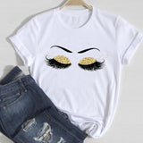T-shirts Women Lip Leopard Love Fashion 90s Trend 2021 Spring